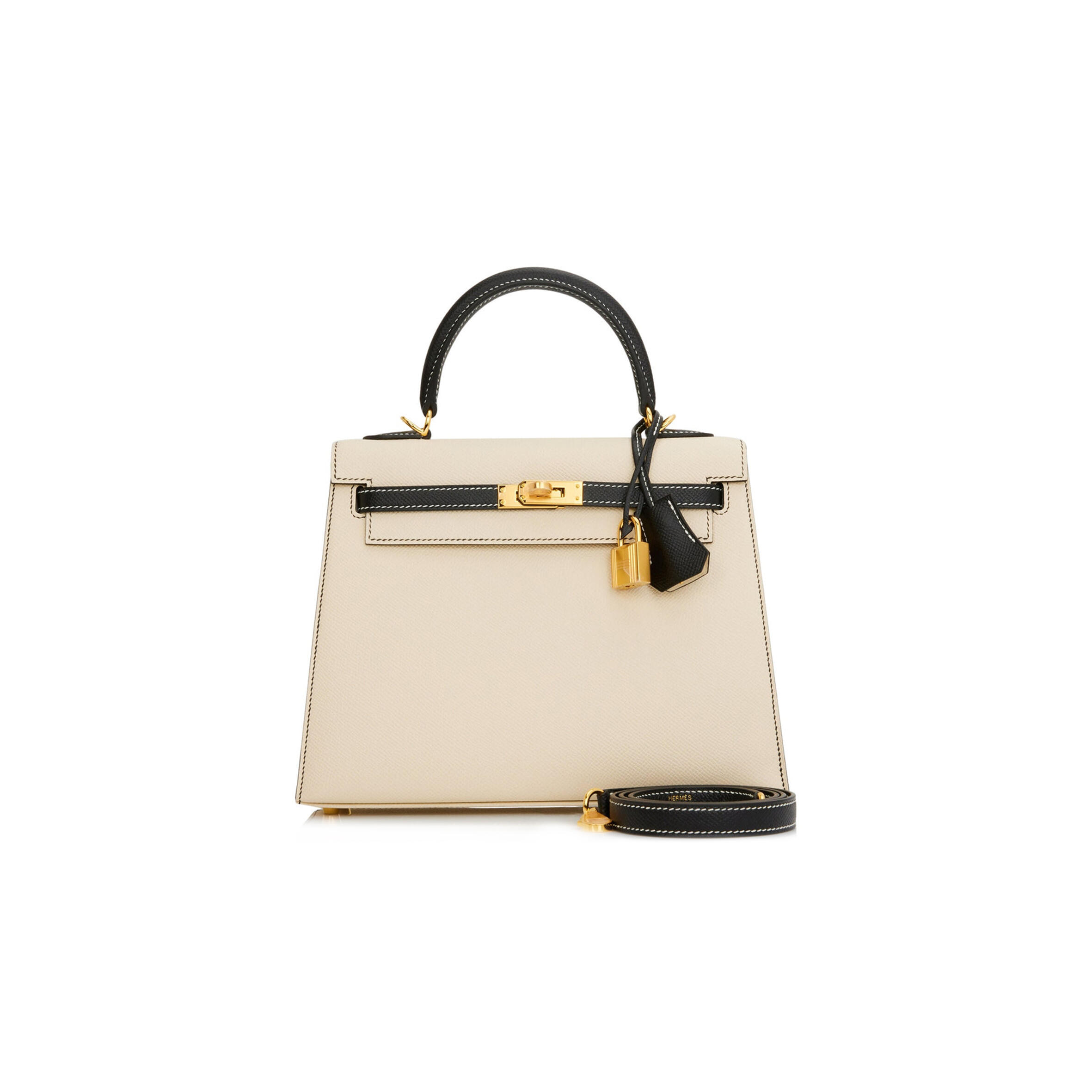 HERMES KELLY 25 SELLIER EPSOM GOLD HARDWARE (25*17*7cm)